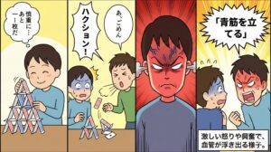 【ことわざ】「青筋を立てる」の意味は？対義語・類義語・例文・英語表現をまとめてご紹介